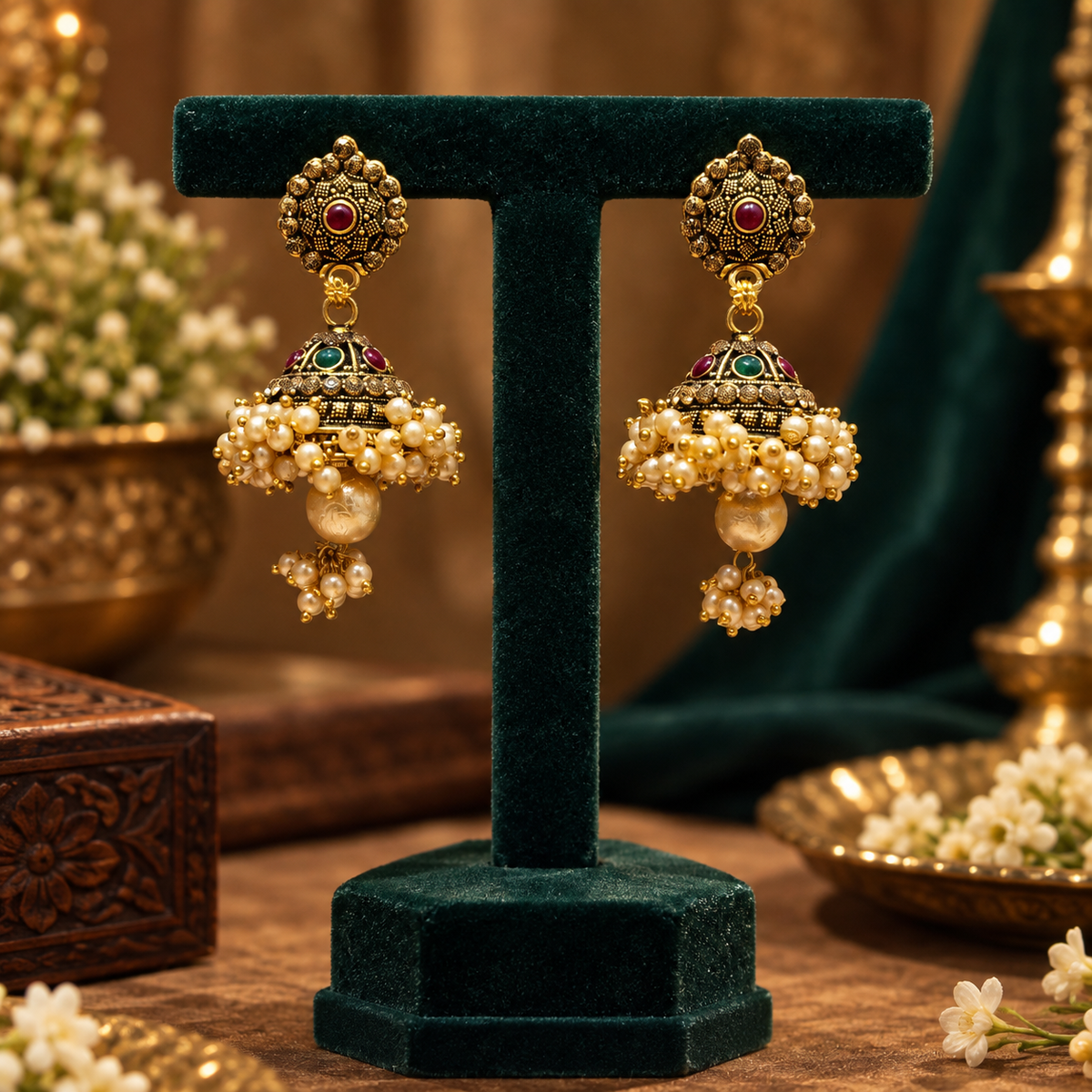 JMK-5-A jhumki earrings by MSK Jewells