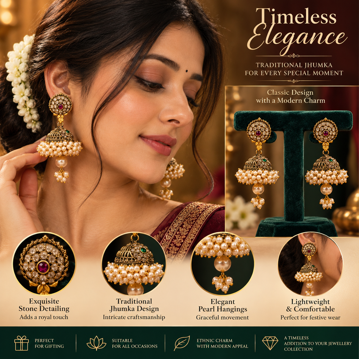 JMK-5 jhumki gallery image 9