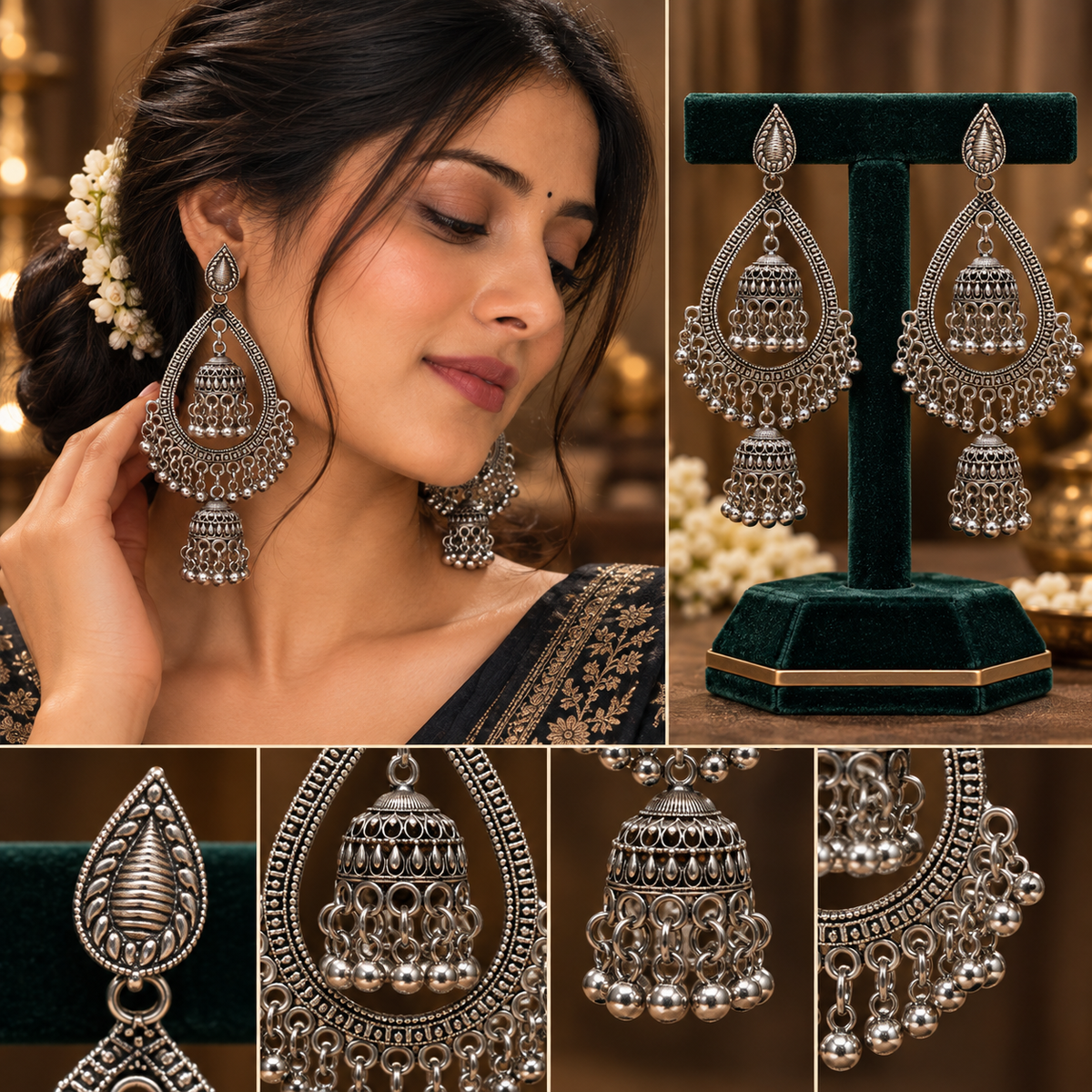 JMK-6 jhumki gallery image 12