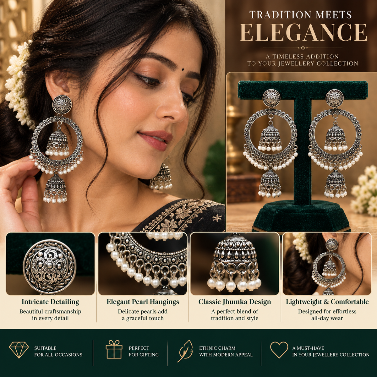 JMK-6 jhumki gallery image 3