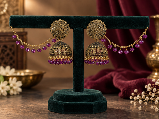 JMK-7-A jhumki earrings by MSK Jewells