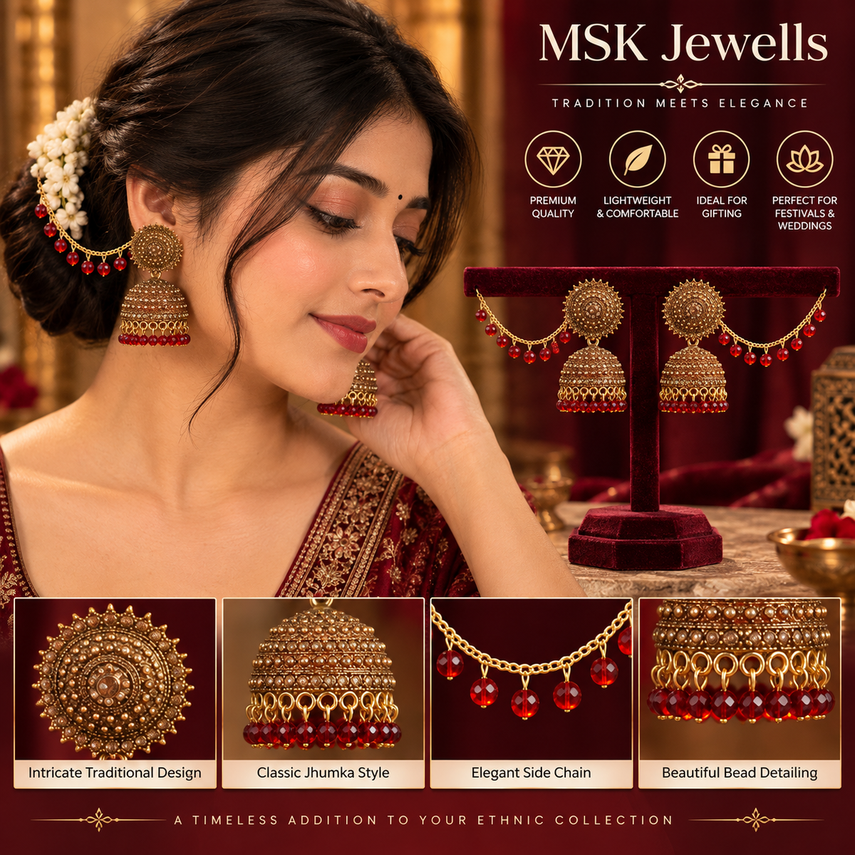 JMK-7 jhumki gallery image 15