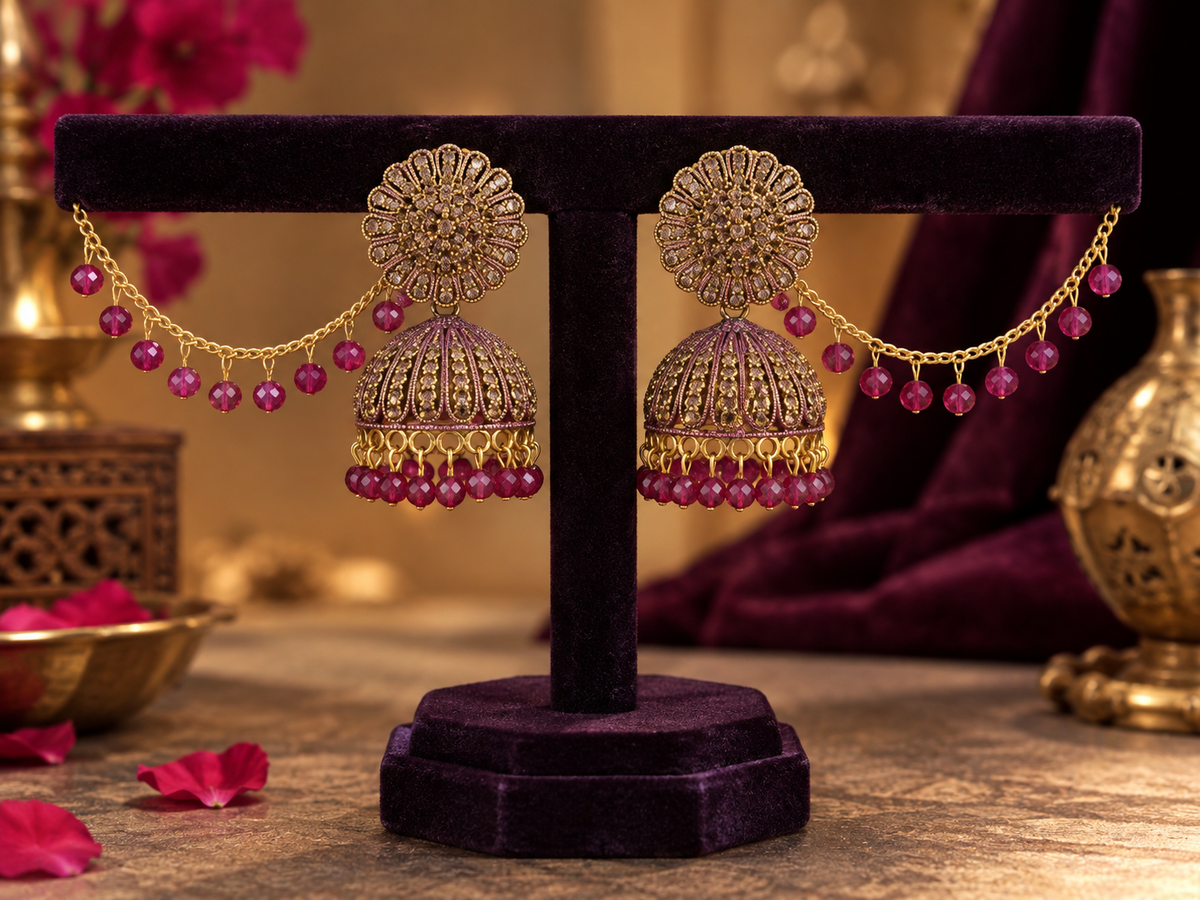JMK-7 jhumki gallery image 4