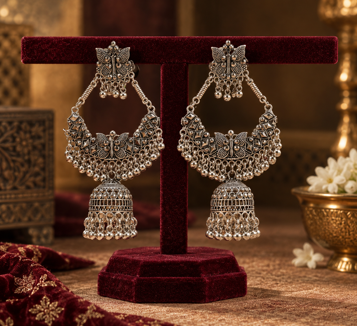JMK-8-A jhumki earrings by MSK Jewells