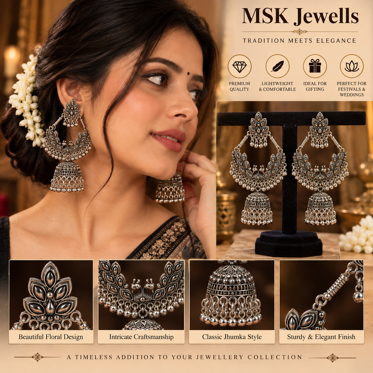 JMK-8 jhumki gallery image 6