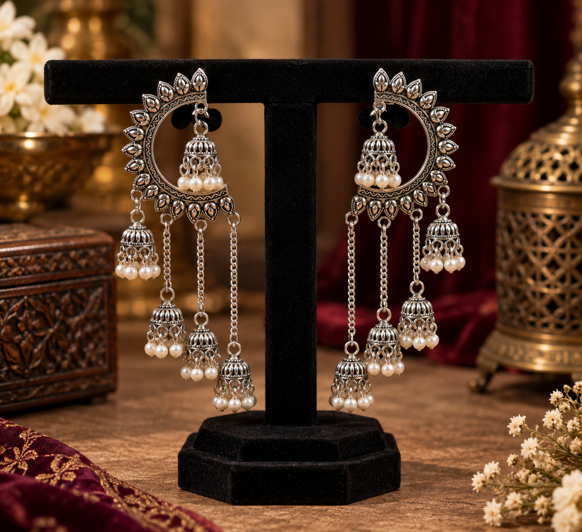JMK-9-A jhumki earrings by MSK Jewells