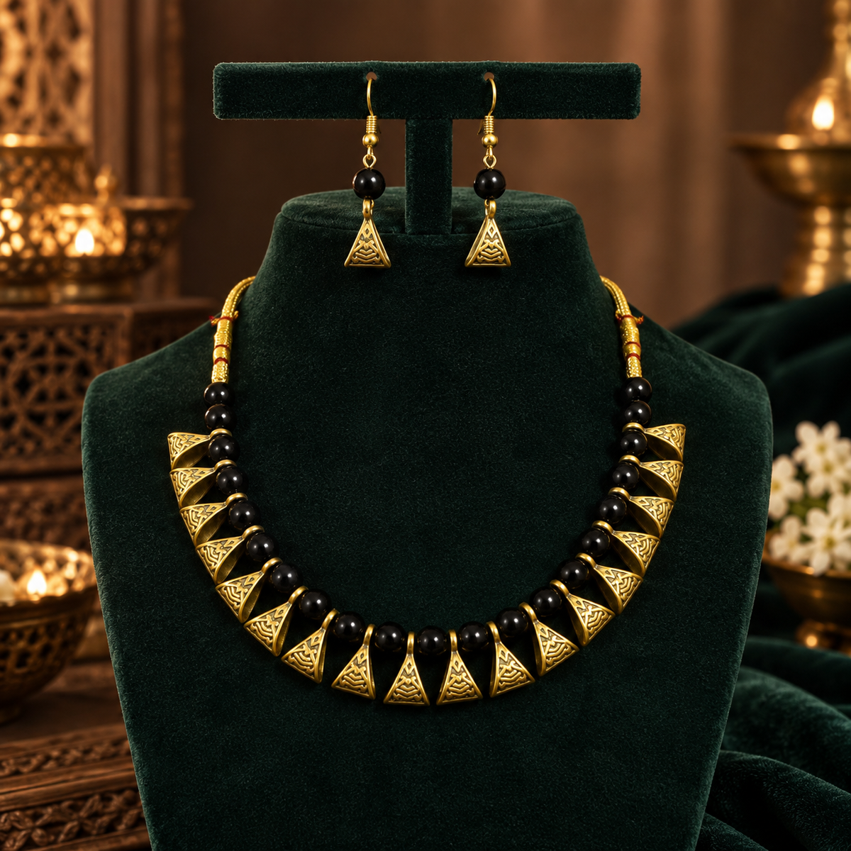 NKL-10 pearl necklace set image 1