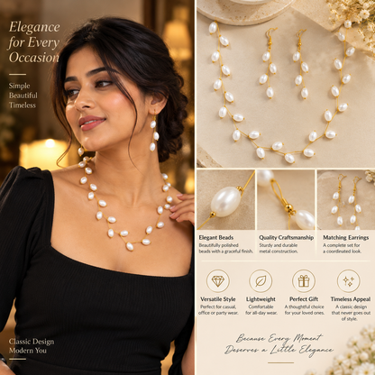 NKL-4 pearl necklace set image 4