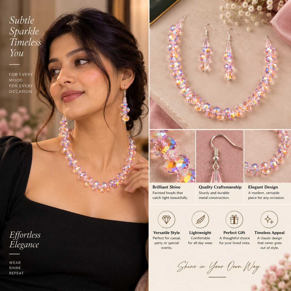 NKL-5 pearl necklace set image 4