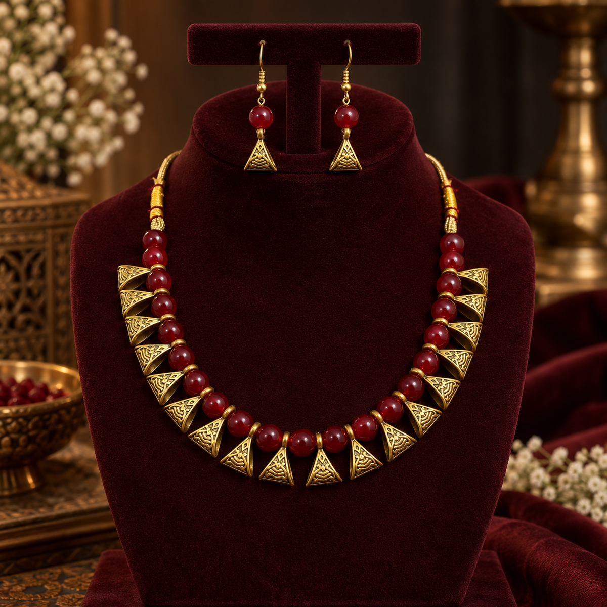 NKL-8 pearl necklace set image 1